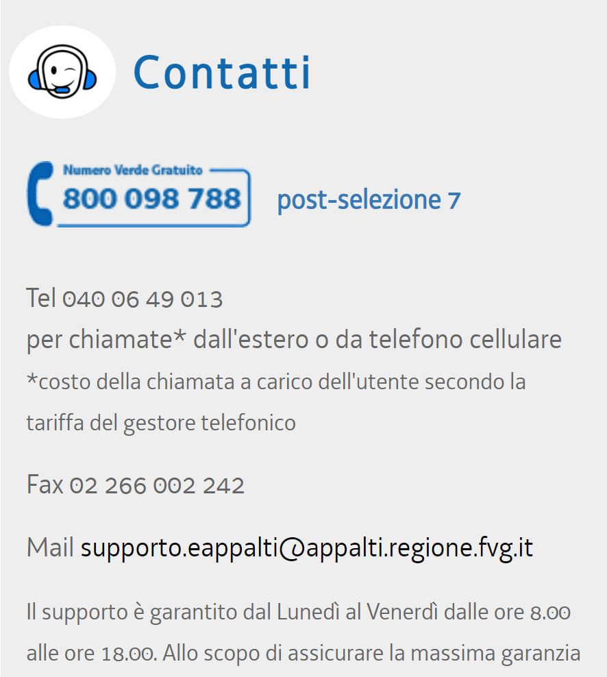 contatti per OE